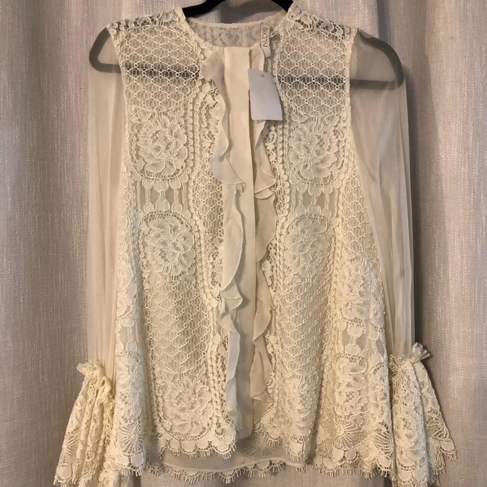 alexis white lace top